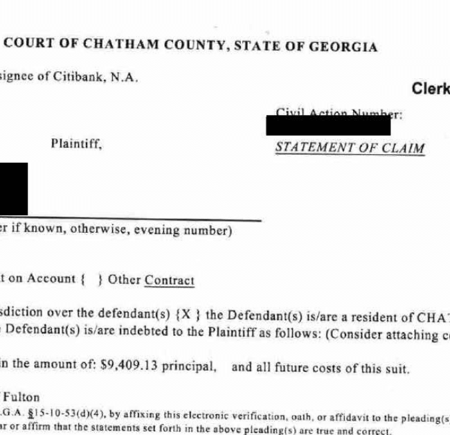 Cavalry SPV debt collection lawsuit Georgia