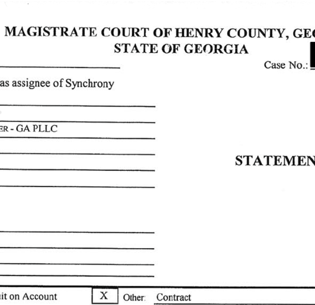 Credit Corp Solutions debt collection lawsuit Georgia